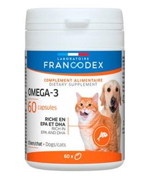 Francodex Omega 3 Capsules pes, kočka 60tab