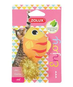 Hračka kočka LOVELY s šantou ryba Zolux
