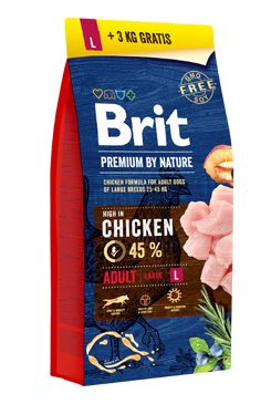 Brit Premium Dog by Nature Adult L 15kg + 3kg