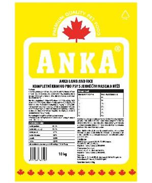 Anka Lamb& Rice 10kg 