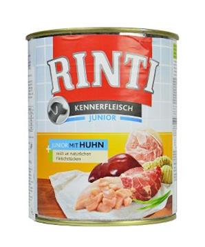 Rinti Dog Junior konzerva kuře 800g
