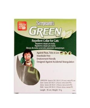 Sergeanťs Green obojek pro kočky 35cm 1ks