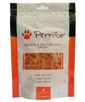 Perrito Chicken&Seafood jerky pro kočky 100g
