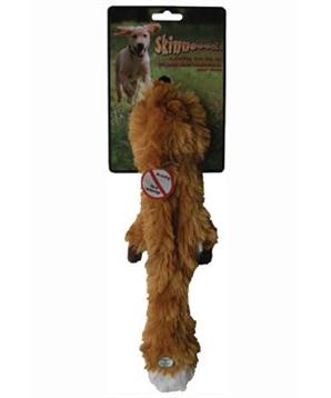 Hračka pes Liška pískací 38cm Skinneeez