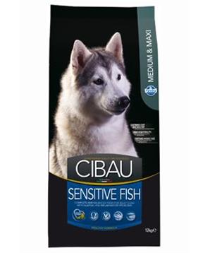 CIBAU Dog Adult Sensitive Fish&Rice 12kg + 2kg ZDARMA
