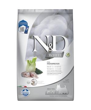 N&D WHITE DOG Adult Mini Sea Bass&Spirulina&Fenn 5kg