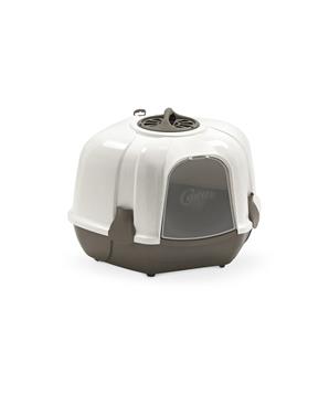 WC kočka Mega Corner 52x59,5x44,5cm hnědá/bílá