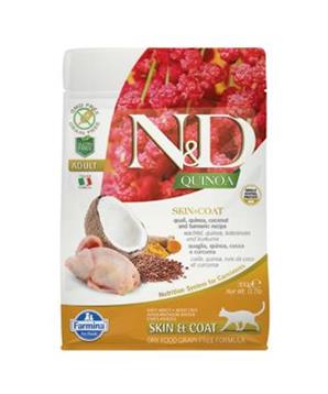 N&D GF Quinoa CAT Skin&Coat Quail & Coconut 300g