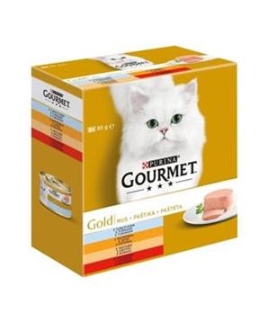 Gourmet Gold Mltp konz. kočka paštiky 8x85g