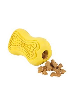 Hračka pes TITAN gumová kost M žlutá Zolux