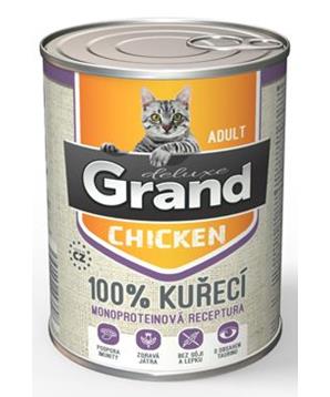 GRAND konz. kočka deluxe 100% drůbeží 400g