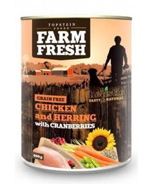 Farm Fresh Dog Chicken&Herring+Cranberries konzer 400g