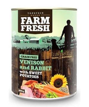 Farm Fresh Dog Venision&Rabit+Sweet Potatoes konz 400g