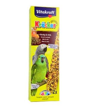 Vitakraft Bird Kräcker  honey African  parrot tyč 2ks