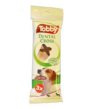 TOBBY pochoutka dentální DENTAL CROSS S-M 70g 3ks