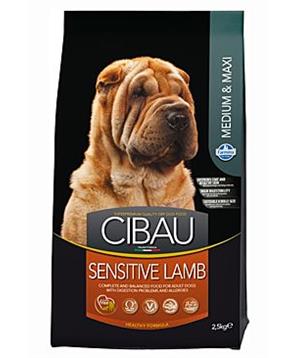CIBAU Dog Adult Sensitive Lamb&Rice 12kg + 2kg ZDARMA