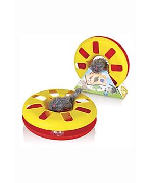 Hračka kočka Speedy ball s myškou na gumě