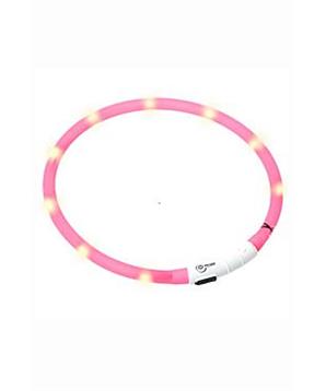Obojek USB Visio Light 70cm růžový KAR